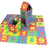 36 PCS Baby Kids Alphanumeric Educational Puzzle - Baby Kids Puzze for stimulate early child development Fun game gifts