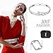 Menton Ezil Love Encounter Crystals Bangle Bracelets White Gold Plated Adjustable Hinged Jewelry (Infinity Love)