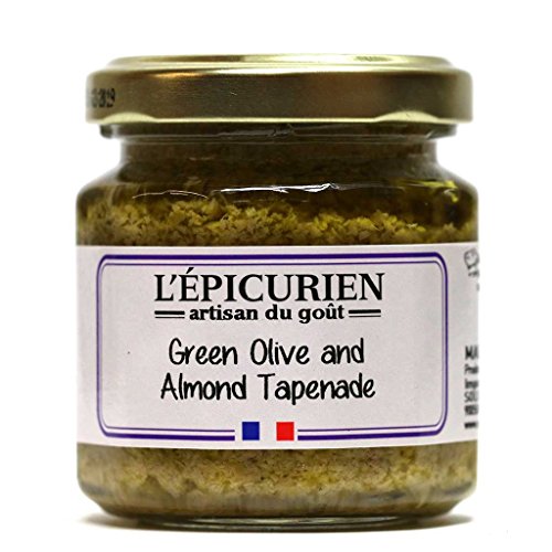 L'Epicurien, Green Olive and Almond Tapenade | Non-GMO | Gluten-Free | All-Natural, 3.5 Ounce Jar (Multipack) (1)