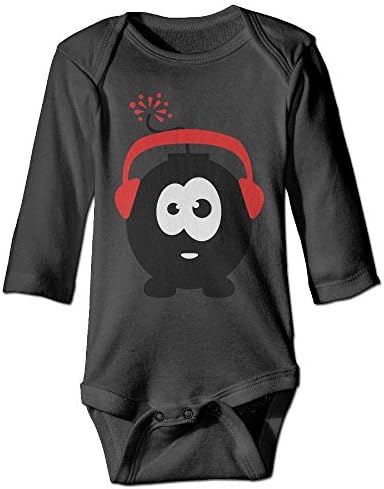 WENXIANSGTISF Bomb Loud Romper Climb Long Sleeve Design Gorgeous Boy 12 Months Black