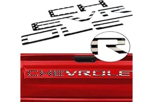 JHAZE Tailgate Inserts Letters Compatible for 2019 2020 2021 2022 2023 2024 SIilveradoo, 3D Raised & Strong Adhesive Decals Letters, Tailgate Emblems Inserts Letters-Black American Flag