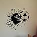 Sonline Soccer Ball Football vinyl Wall Sticker Decal Kids Room Decor Sport Boy Art Bedroom,s2002