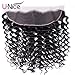 UNice Hair Icenu Series Peruvian Deep Wave Free Part 13x4 Lace Frontal Closure Pre-Plucked Virgin Human Hair Natural Color (12'')