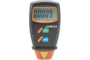 HURRISE Digital Photo Tachometer -2.5-99,999 RPM Auto Range Motor Speed Meter with LCD Display for Car Wheels, Fans, Lathe, Paper Making Machinery
