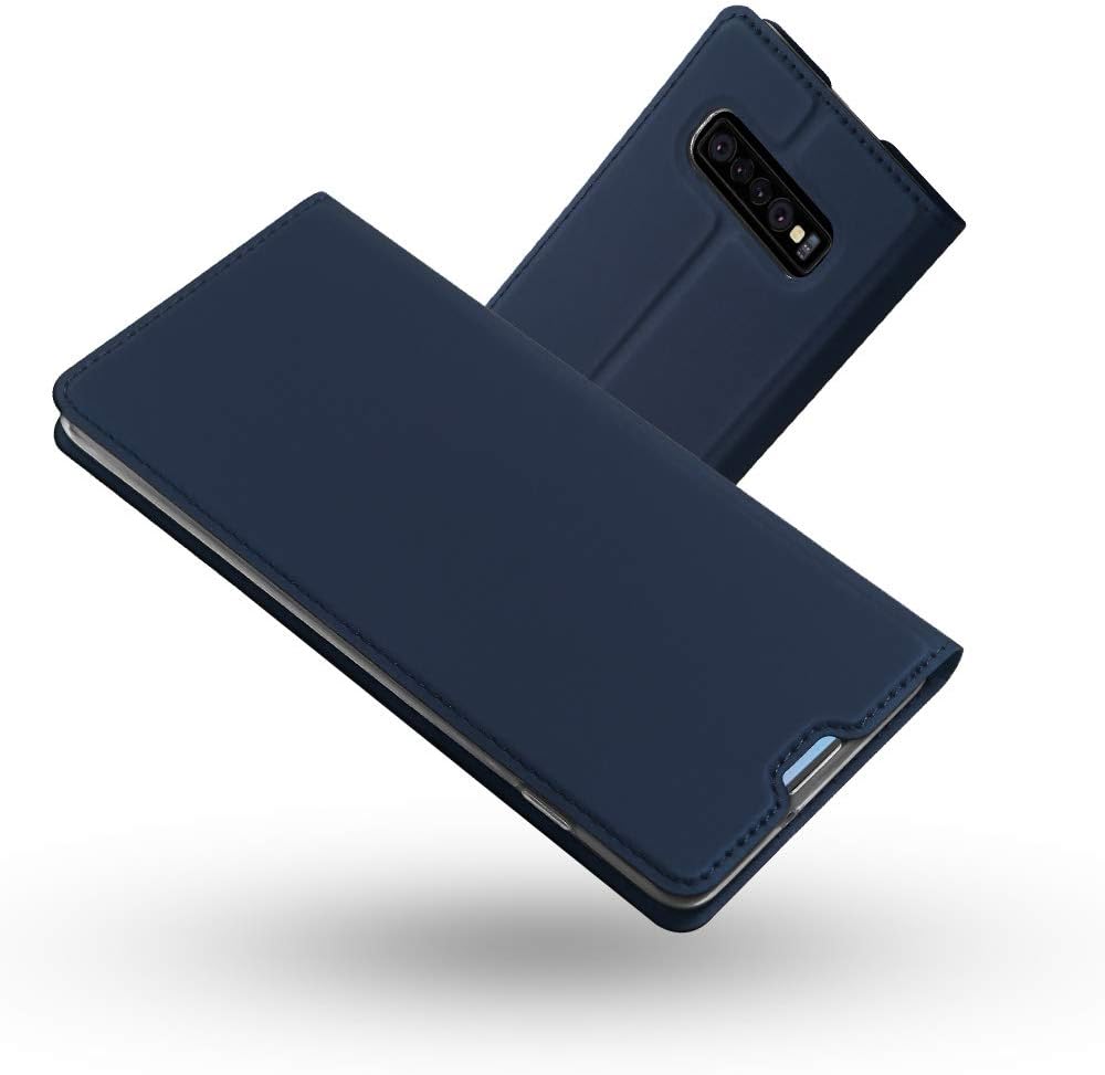 Radoo Galaxy S10 (2019) Case, Premium PU Leather Flip Wallet Case With TPU Shockproof Inner Shell Flip Book Full Body Protection Case For Samsung Galaxy S10 (Blue)
