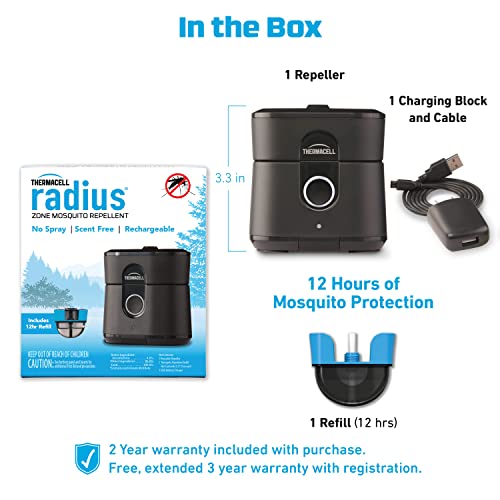 Thermacell Mosquito Repellent Radius Zone, Gen 2.0, Rechargeable