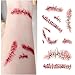 KepooMan Body Scar Tattoo Temporary Stickers Halloween Bleeding Wound Scar for Cosplay(8 Sheets, Over 60 Wound Tattoos Total)