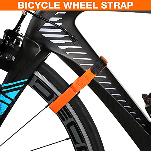 HESTYA 24 Pieces Bike Rack Straps 26 Inches Adjustable Bike Wheel