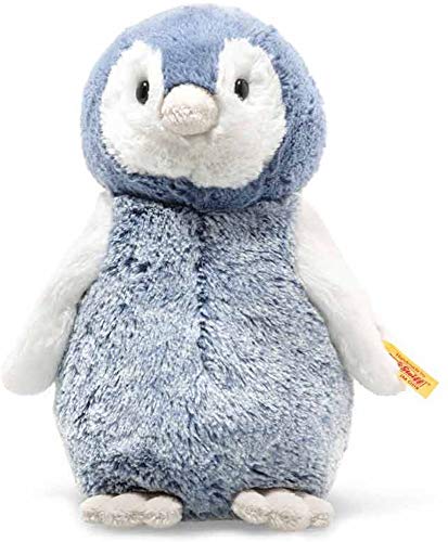 Steiff Kuscheltier Paule Pinguin, Süßes Stofftier mit Kunststoffaugen, Kinder, Jungen & Mädchen, Soft Cuddly Friends, Plüschtier 22 cm, Blau, 063930