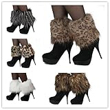 5 colors Lady Soft Fur Winter Ankle Lower Leg Warmer Boots Sleeve Cover 16cm