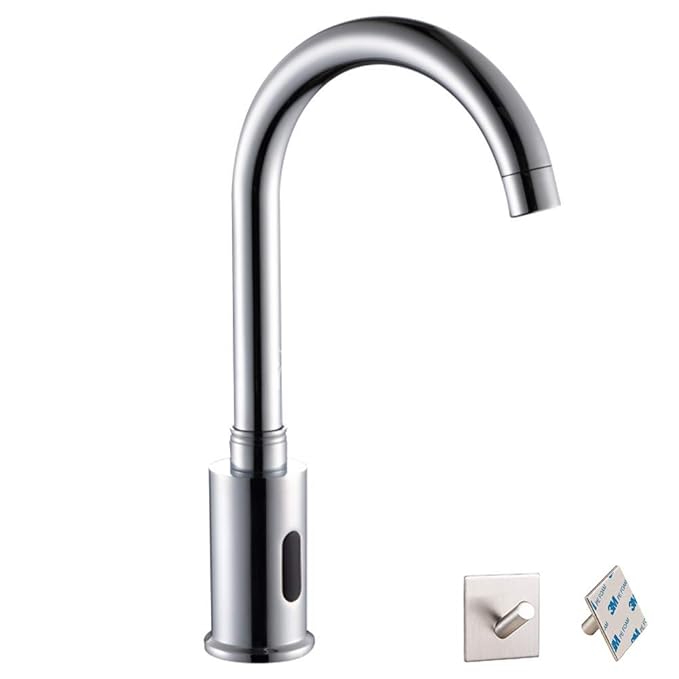 JRUIA Automatischer Infrarot-Sensor Bad Wasserhahn 360°Drehbar Vollautomatik IR Waschtischarmatur Mischbatterie Waschbecken A