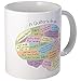 CafePress Quilter's Brain Mug 11 oz (325 ml) Ceramic Coffee Mug