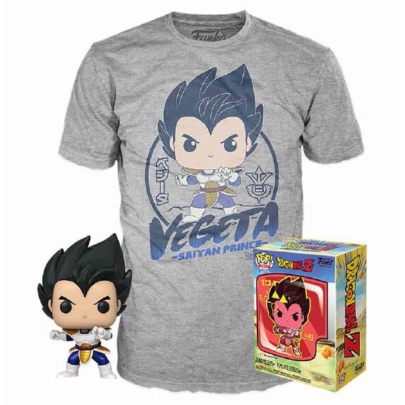 Funko Dragon Ball Z Pop! & Tee Box Vegeta Size S, multicolour, Standard, Strong 3D Snack Holder