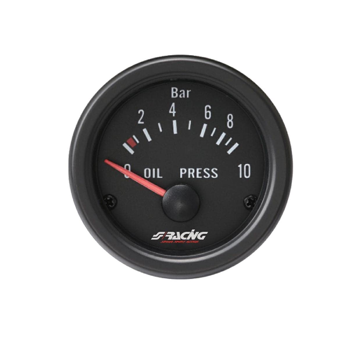 Simoni Racing OP/B Electrical Oil Pressure Gauge with Sensors, Black Background
