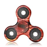 NOING Tri Fidget Hand Spinner Camouflage Multi-Color Double Side Printed, EDC Focus Toy For Kids & Adults (Fire)