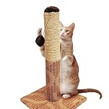 Four Paws Super Catnip Cat Scratching Post, 21" Tall Sisal and Carpet Scratching Post