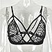 haoricu Women Bra, 2021 Women Floral Lace Bra Top Seamless Bralette Cup Wireless Bra (Black 1, XL)
