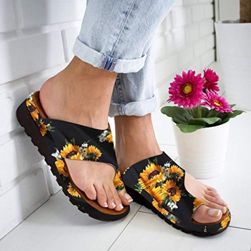 2019 New Women Comfy Platform Toe Ring Wedge Sandals Shoes Summer Beach Travel Shoes Comfortable Flip Flop Shoes