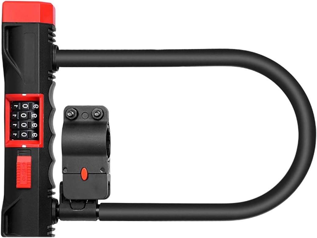 LIOOBO Cadeado de Bicicleta Antifurto com Senha e Cadeado de Bicicleta (Vermelho) por LIOOBO