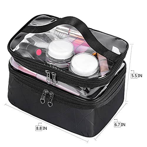 Amazon Brand-Eono Women Travel Makeup Bag Diamond Lattice Cosmetic Bag Make up Case Organizer for Girls