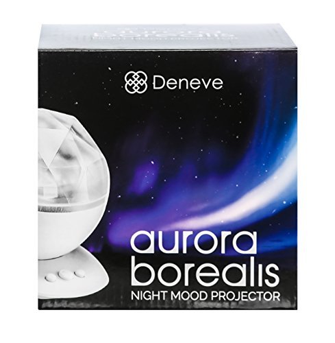 Deneve Night Light Projector, Mood Lighting Lamp Trippy Ambient Color Changing LED for Baby Teens Boys Girls Starry Galaxy with Music Player