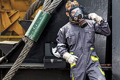 Induschoice Organic Vapors Full Face Respirator Mask Gas Mask Paint Spray Pesticide Chemical Formaldehyde Respiratory Protection(Respirator +1 Canister) - Thumbnail 3