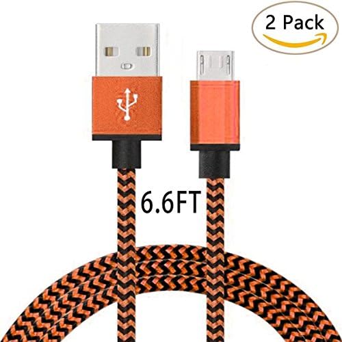 Samsung Galaxy S7 USB to Micro USB Android Charger Cord, High Speed Charging Cable(orange)