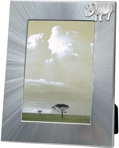 1pc, Pewter Rhino Frame, 5X7