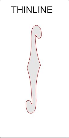 F-Hole Routing Template - Thinline: Amazon.co.uk: Musical Instruments