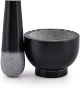 Kaizen Casa Black Granite Mortar and Pestle Set 9.52cm Dia 6.98cm High view 3