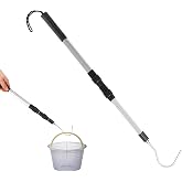 ORAPXI Pool Skimmer Hook Skimmer Basket Pole Collapsible Hook with Handle 39.7 Inch Pool Lid Basket Lift Tool Cleaning Tool Suitable for Baskets with Handle