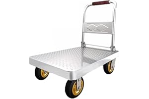 Multifunctional Platform Trolley with Swivel Wheels for Easy Transport & Lifting of Heavy Loads,90 x 60 cm
