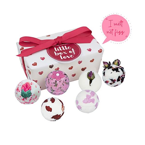 Bomb Cosmetics Little Box of Love Ballotin Bath Melt Wrapped Gift Pack, Contains, 6 x 30g