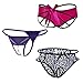 Vivly Bodas Cage Panties with Bows Pearls G String Thong Underwear Lingerie for Women 3 Pack M