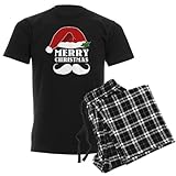 CafePress - Merry Christmas Men's Dark Pajamas - Unisex Novelty Cotton Pajama Set, Comfortable PJ Sleepwear
