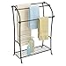 InterDesign York Lyra Free-Standing Floor Towel Holder – Bathroom Towel Drying Stand - Bronze