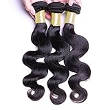 Oriental Show 8~30 inches 6A Brazilian Body Wave, Pack of 3(Mixed Length), 100% Unprocessed Virgin Human Hair, 300g Total(100g Each), Natural Color (14 16 18)