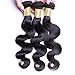 Oriental Show 8~30 inches 6A Brazilian Body Wave, Pack of 3(Mixed Length), 100% Unprocessed Virgin Human Hair, 300g Total(100g Each), Natural Color (14 16 18)