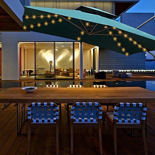 Patio Umbrella Lights, 104 LED 8 Modes with Remote Controller, Waterproof Outdoor Decoration Atmosphere LED Strip Lights for Bar Holiday Home Party Hotel (Warm-White) - Thumbnail 4