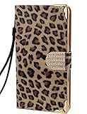 Datework Note 4 case,Diamond Leopard Leather Flip Wallet Case For Samsung Galaxy Note 4 (Gold)