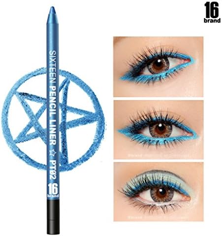 [16BRAND] Sixteen Pencil Liner 0.5g - No Smudging Waterproof Eyeliner (#PT02 Aqua)