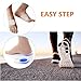 Lewonde 2 Plantar Fasciitis Arch Support Braces with Foot Massage Nodes - 2 Heel Spur Pain Relief Inserts for Flat Feet,High Arches,Overpronation,Foot Care (S/M, White Brace)