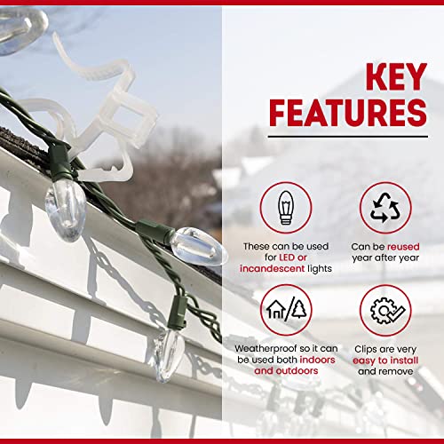No Ladder Pro Quick Release Christmas Light Clips, 50 Count Pricepulse