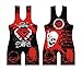 Wrestling Singlet by KO Sports Gear: Red SKULL DESIGN - Closeout Priced!