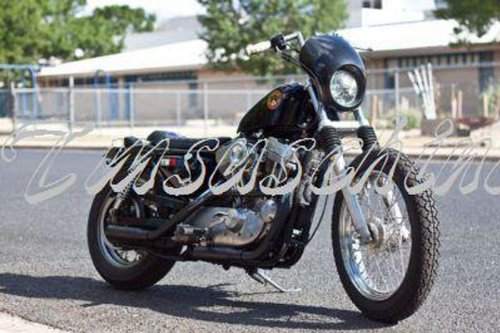 BLACK Cafe Fairing ABS Bikini for 1987-2011 Harley Dyna Sportster FXR XL Racer Chopper 01 02 03 04 05 06 07 08 09 10