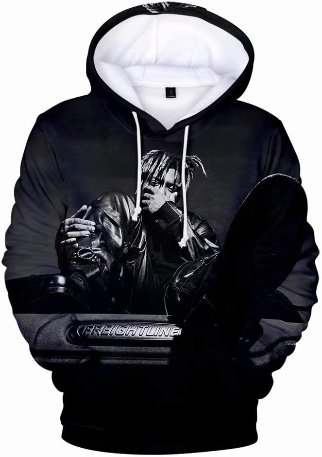 VOSTEPLUS Juice Wrld Hoodie 3D Printed Hooded Pullover Sweatshirt for Unisex
