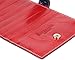 Genuine Leather Wallet for Women Credit Card Holder Wallets Zipper Purse with RFID Blocking Red