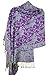 Achillea Soft Silky Reversible Paisley Pashmina Shawl Wrap Scarf w/Fringes 80