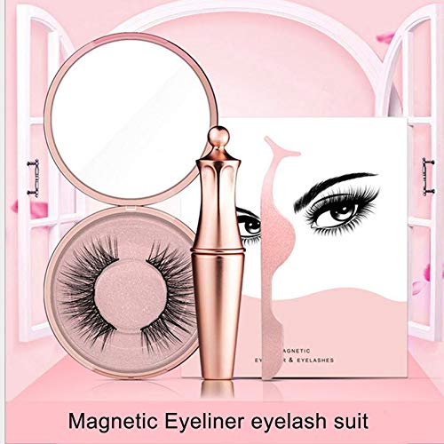Magnetic Eyeliner With 3D Magnetic Eyelashes & Tweezers, Foonee Black Waterproof Magnetic Liquid Eyeliner For Use With Magnetic False Lashes