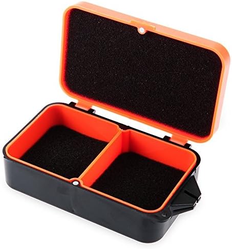 Stylrtop Earthworm Bait Lure Fishing Tackle Box 2 Compartments with Wrist Strap